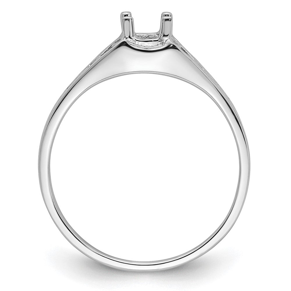 14k White Gold Gemstone Ring Mounting