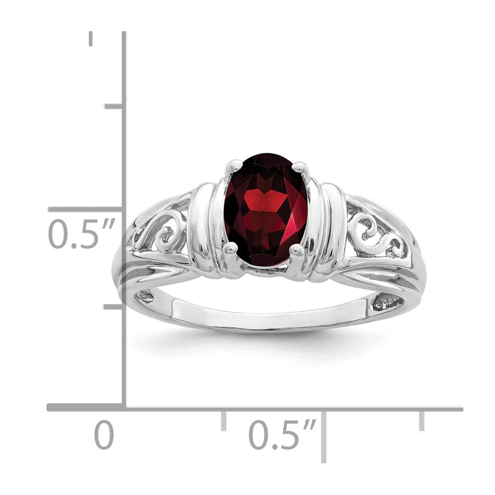 14k White Gold 7x5mm Oval Gemstone Ring Mounting