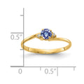 14k 4mm Tanzanite A Diamond ring