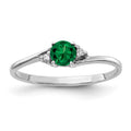 14k White Gold 4mm Mount St. Helens AA Diamond ring