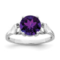 14k White Gold 8mm Round Gemstone Ring Mounting