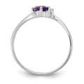 14k White Gold 7x3.5mm Marquise Amethyst VS Diamond ring