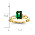 14k 7x5mm Emerald Cut Mount St. Helens A Diamond ring