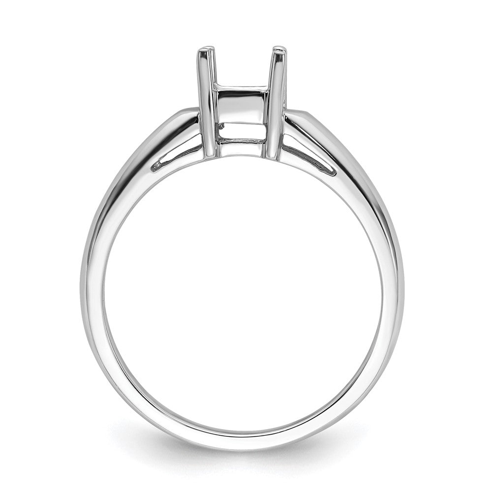 14k White Gold 4mm Princess Gemstone Ring Mounting