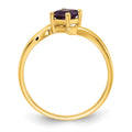 14k 4mm Princess Cut Amethyst ring
