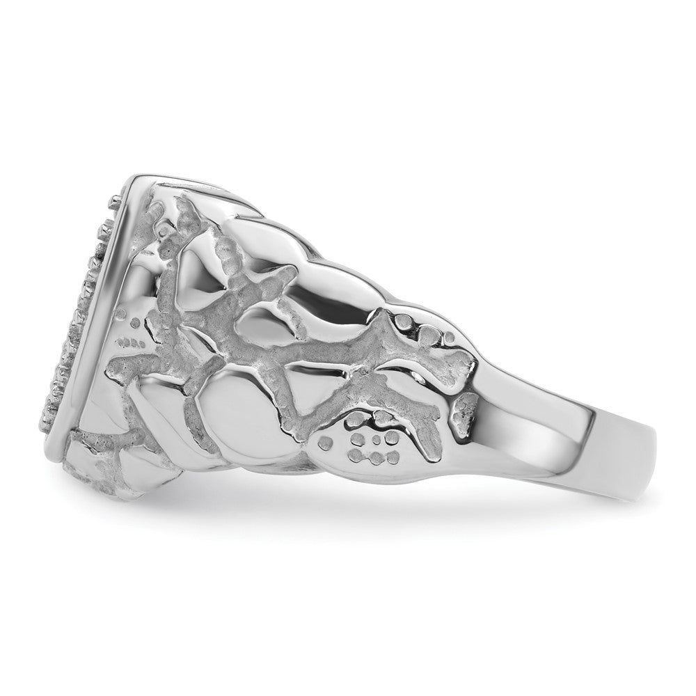 14k White Gold Men's Band Mounting