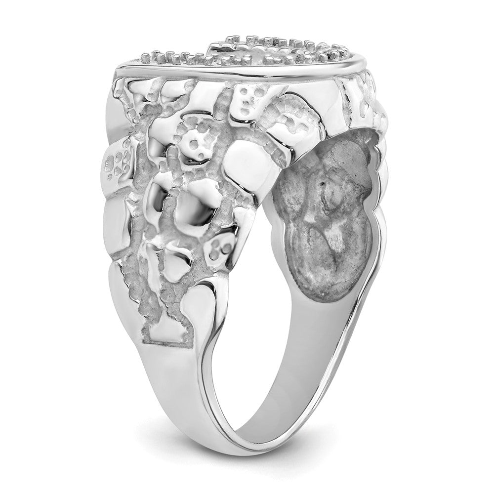 14k White Gold Men's Band Mounting