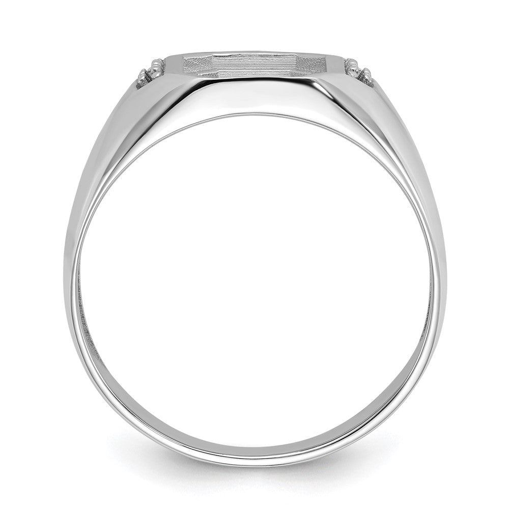 14k White Gold Men's Band Mounting