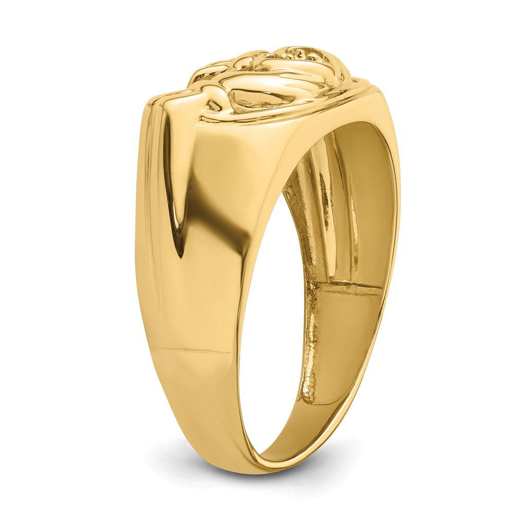 14k White Gold Men's Claddagh Band Mounting