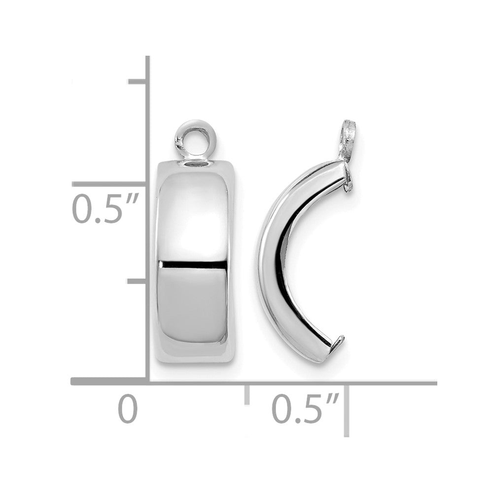 14k White Gold Polished Earring Jackets