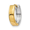 Single 14k Two-tone Hinged Hoop Earring