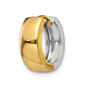 Single 14k Two-tone Hinged Hoop Earring