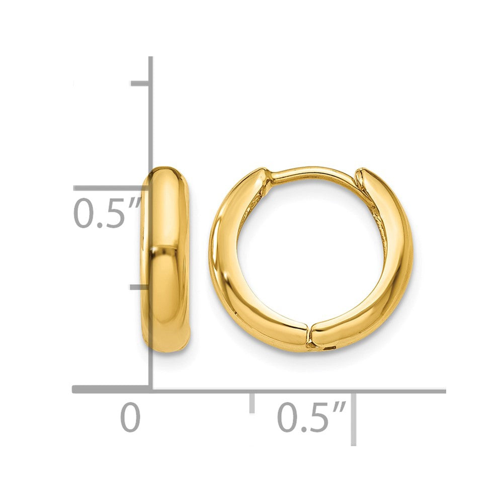 14k Polished Hinged Hoop Earrings