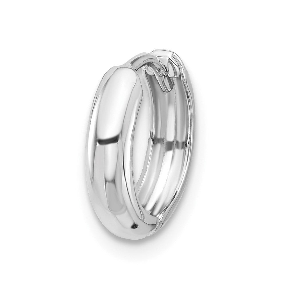 Single 14k White Gold Hinged Hoop Earring