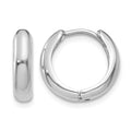 14k White Gold Hinged Hoop Earrings