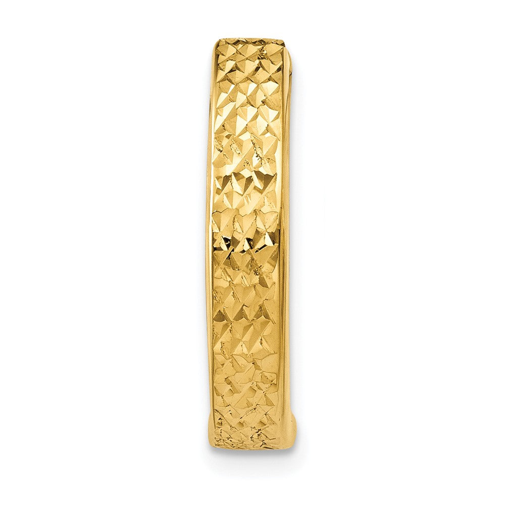 Single 14k Diamond-cut Hinged Hoop Earring
