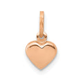 14K Rose Gold Polished 3-D Heart Charm
