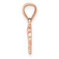 14k Rose Gold Crown Pendant