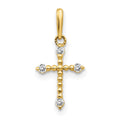 14k CZ Children's Cross Pendant