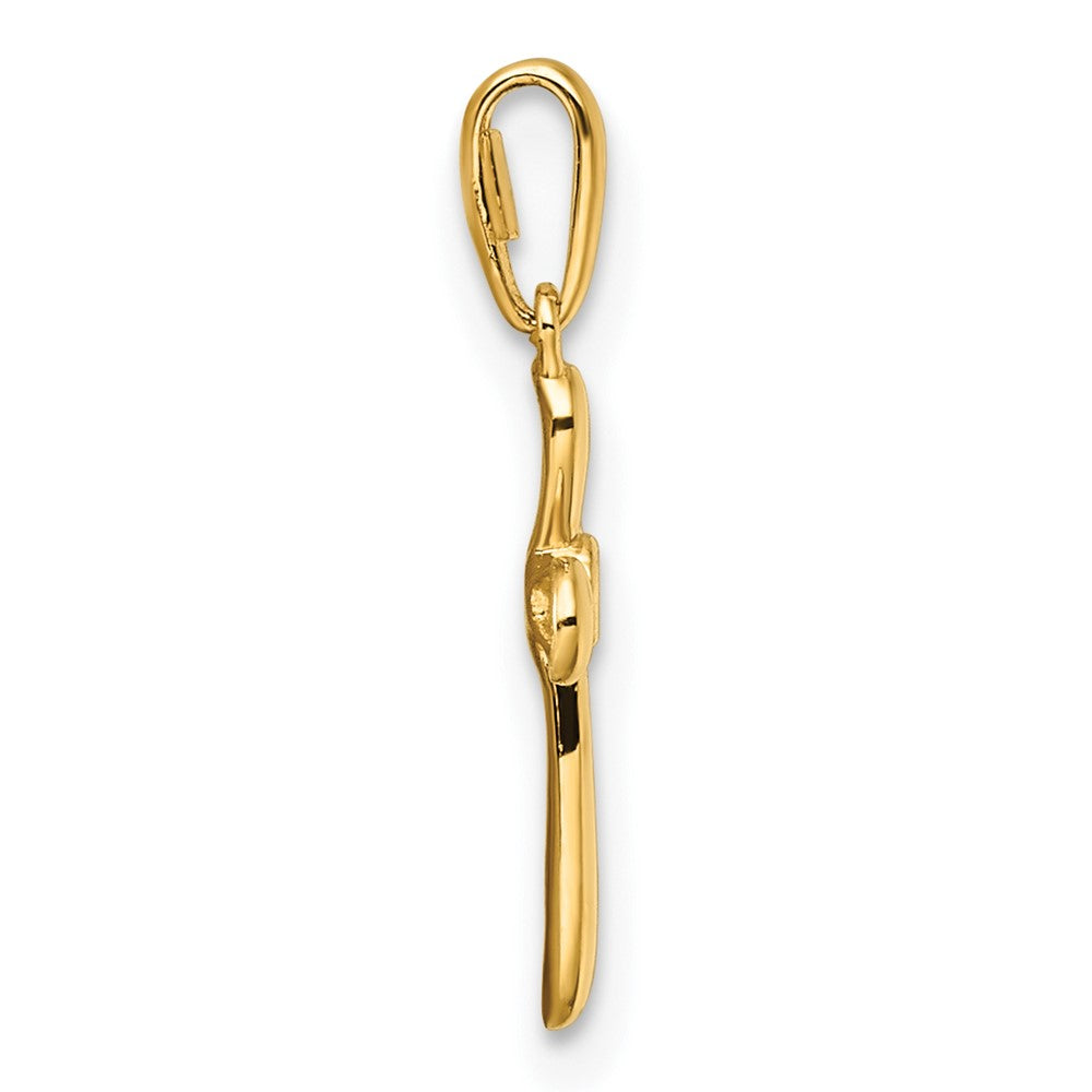 14k Childrens CZ Cross Pendant