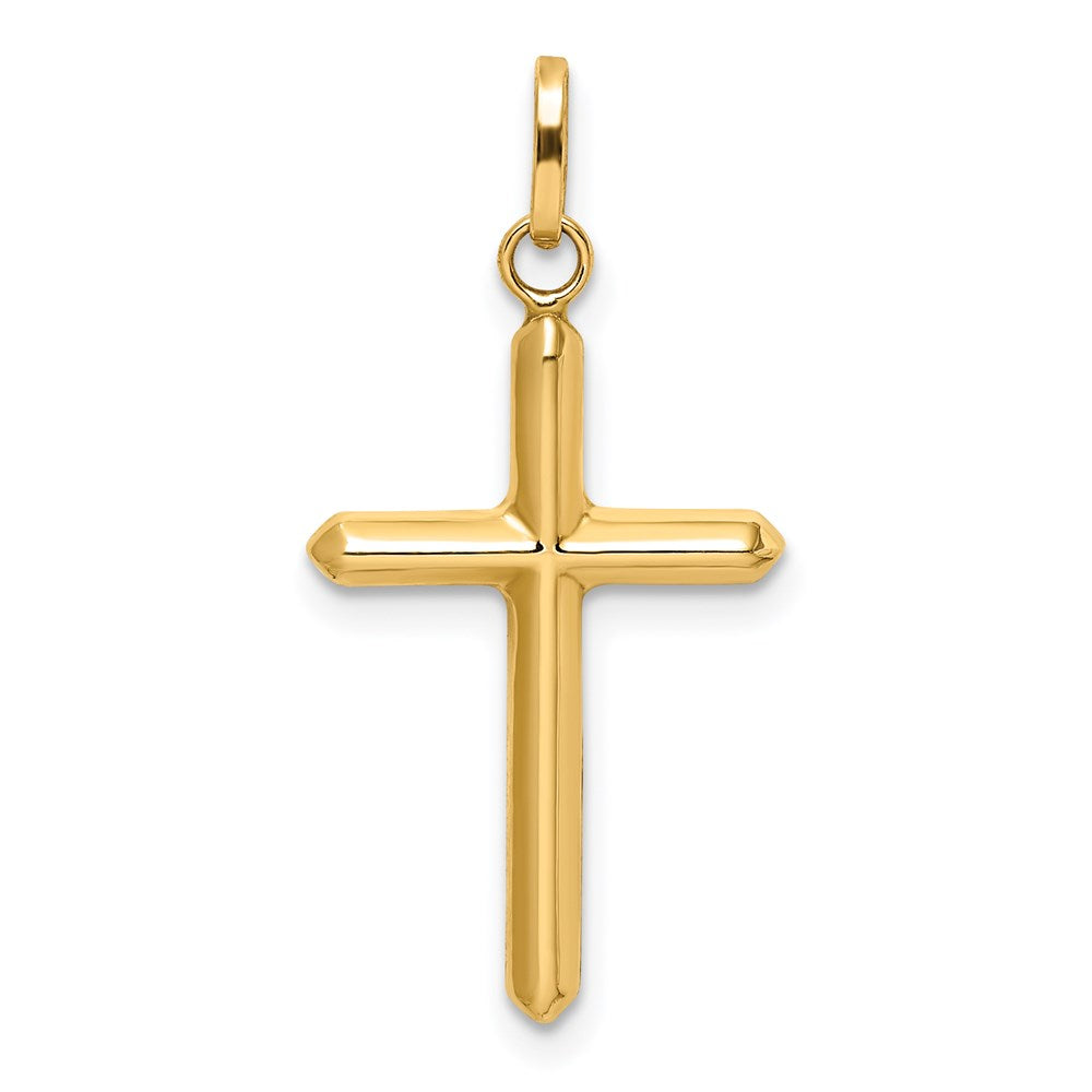 14k Polished Hollow Latin Cross Charm