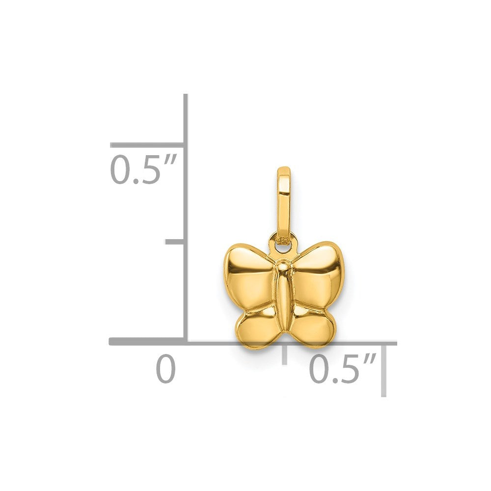 14k Polished Butterfly Charm
