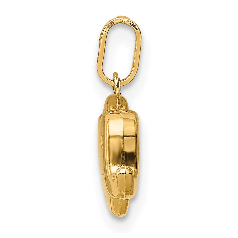 14k Polished Elephant Charm