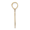 14k Polished Etched Letter K Initial Pendant
