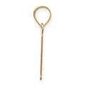 14k Polished Etched Letter L Initial Pendant