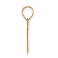 14k Polished Letter W Initial Pendant