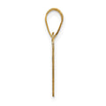 14k Polished Bubble Letter A Initial Pendant