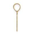 14k Polished Bubble Letter F Initial Pendant