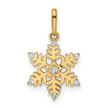 14k CZ Snowflake Pendant