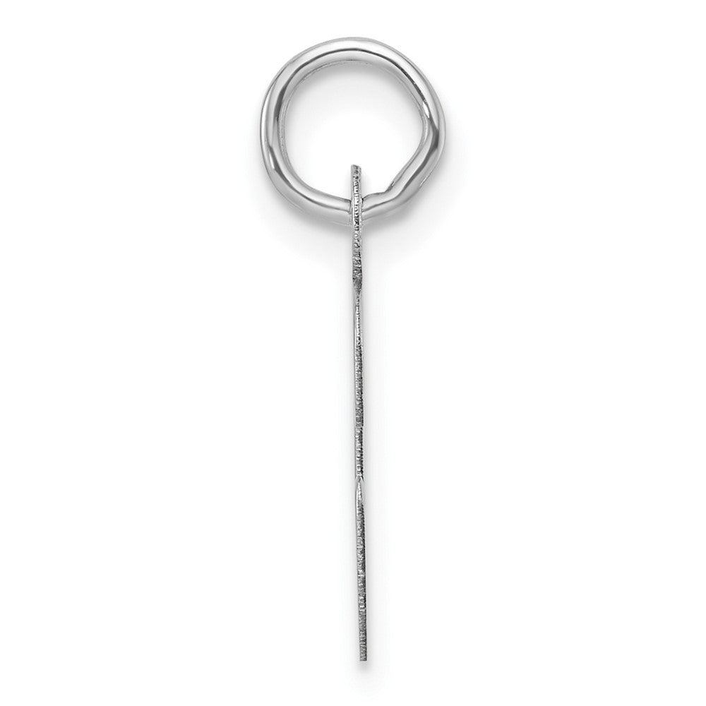 14K White Gold Slanted Block Letter G Initial Charm
