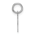 14k White Gold Small Script Letter I Initial Charm