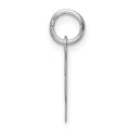 14k White Gold Small Script Letter Y Initial Charm