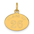 10k Oval CLASS OF 2026 Charm