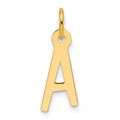 14k Slanted Block Letter A Initial Charm