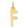 14K Slanted Block Letter F Initial Charm