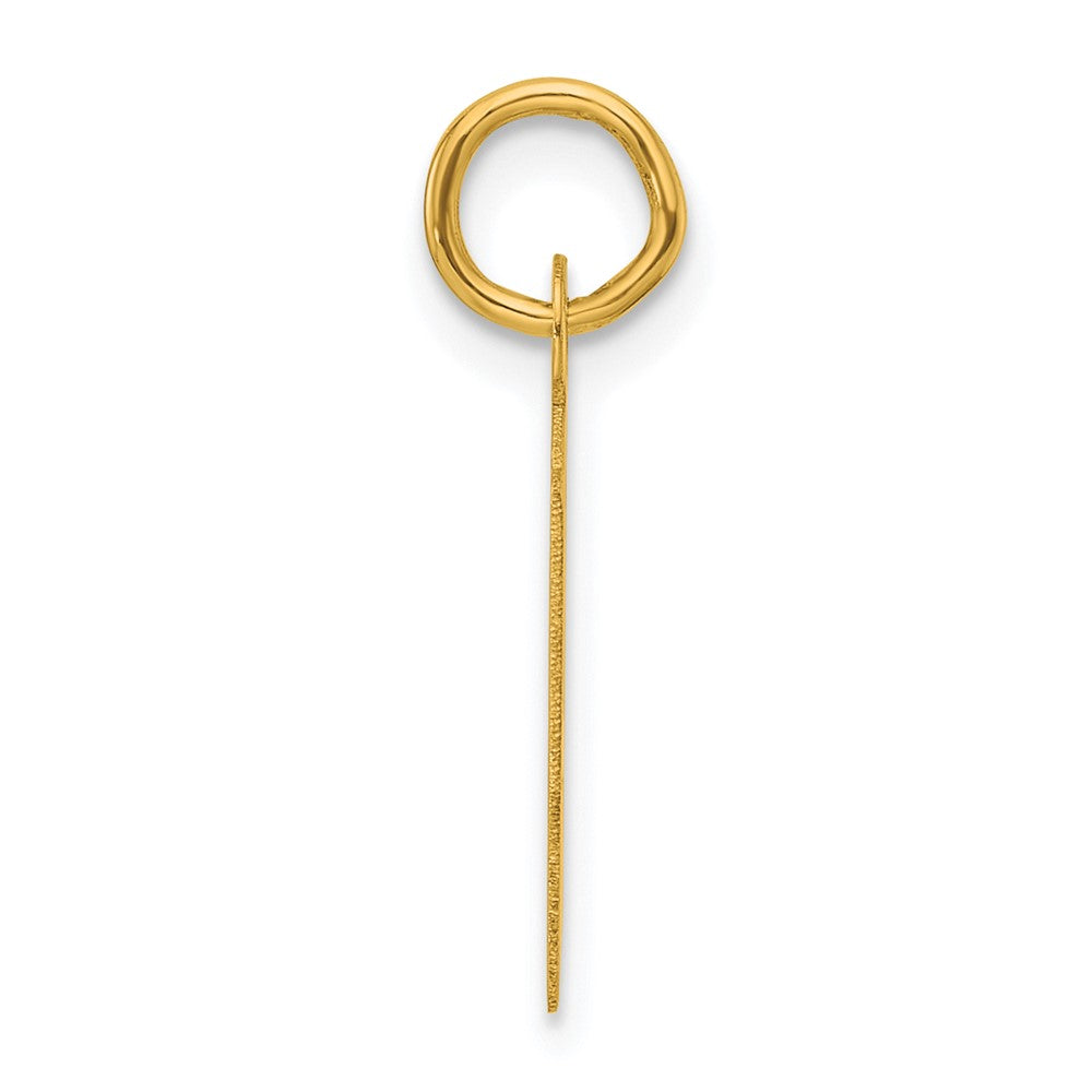 14K Slanted Block Letter H Initial Charm