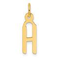 14K Slanted Block Letter H Initial Charm
