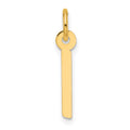 14K Slanted Block Letter I Initial Charm