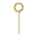 14K Slanted Block Letter T Initial Charm