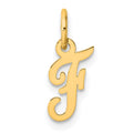 14K Small Script Letter F Initial Charm