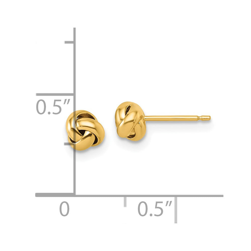 14K Polished Love Knot Post Earrings