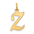 14KY Script Letter Z Initial Charm