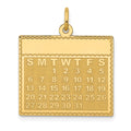 14k Tuesday the First Day Calendar Pendant