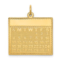 14k Thursday the First Day Calendar Pendant