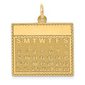 14k Saturday the First Day Calendar Pendant