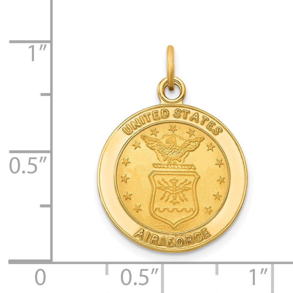 14ky U.S. Air Force Insignia Disc Pendant